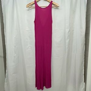 & Other Stories magenta rib knit dress